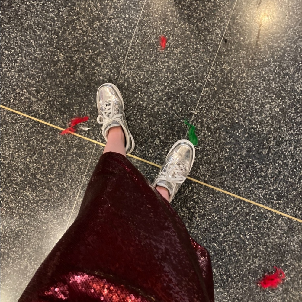 Keepsake Red Sequin Statement Dress - image 4